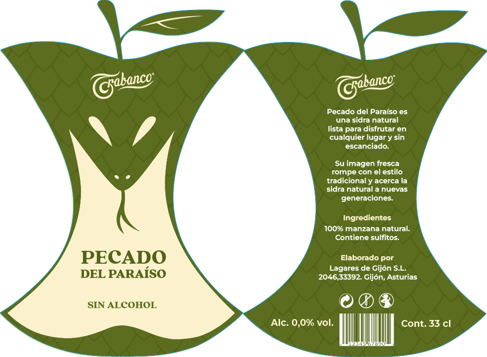 Etiqueta Sidra (Sin alcohol)