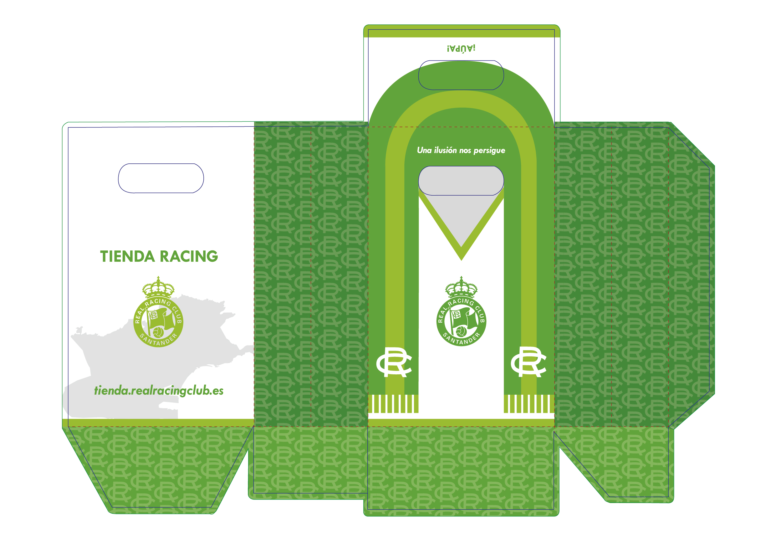 Bolsa de papel para la tienda del Racing